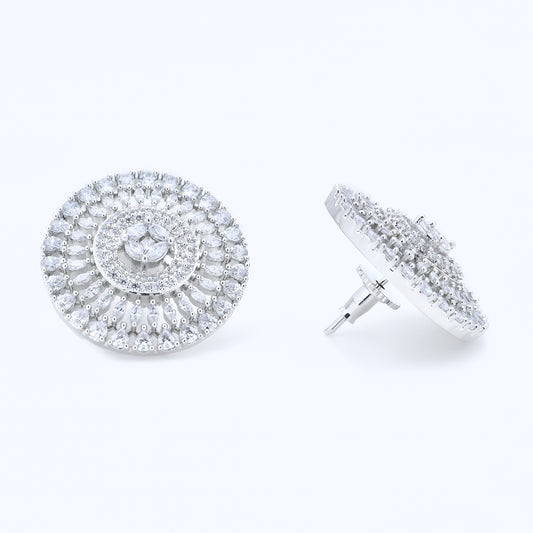 Radiant Diamond Halo Studs