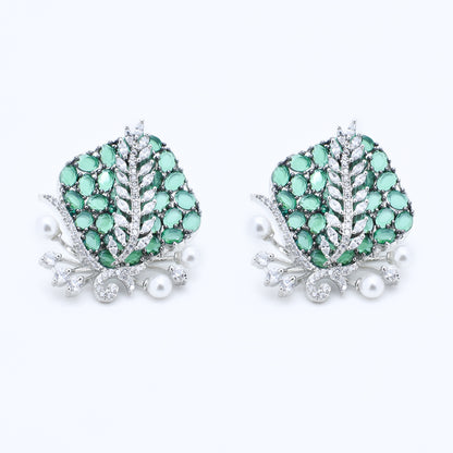 Verdant Grace Stud Earrings