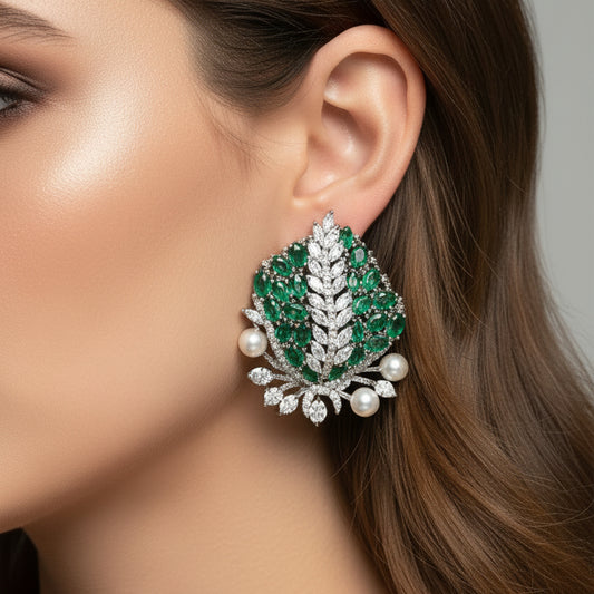 Verdant Grace Stud Earrings