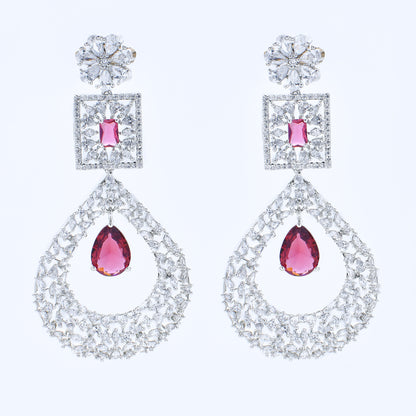 Crimson Royale Diamond Earrings