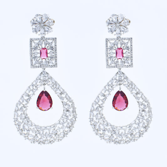 Crimson Royale Diamond Earrings