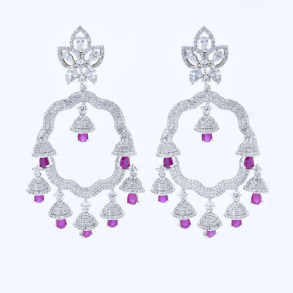 Ruby Cascade Jhumka Earrings
