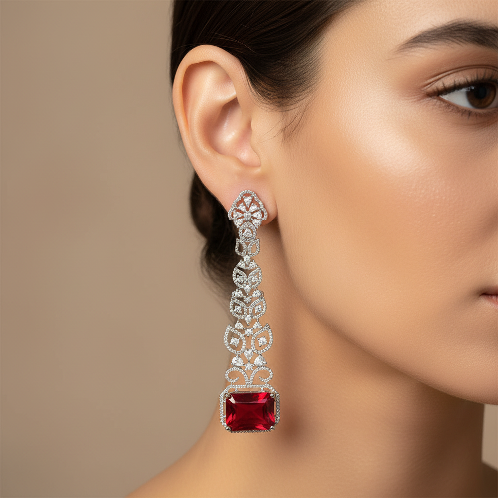 Scarlet Grace Ruby Earrings