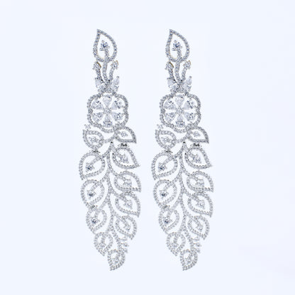 Diamond Vine Statement Earrings