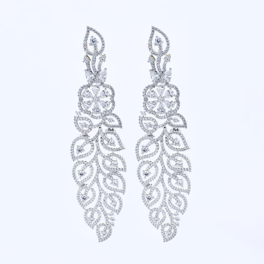 Diamond Vine Statement Earrings