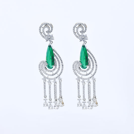Emerald Symphony Drop Earrings