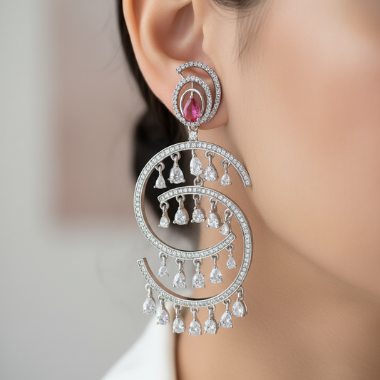 Celestial Swirl Diamond Earrings