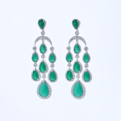 Diamond Floral Earrings
