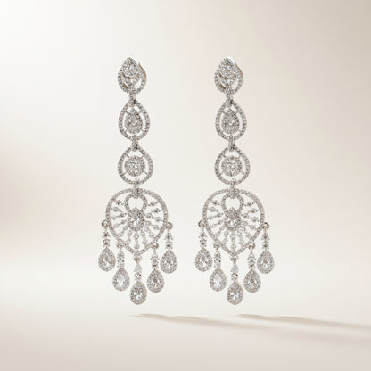 Ethereal Diamond Chandelier Earrings