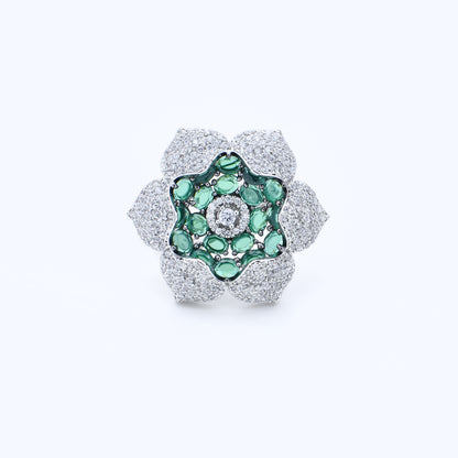 Diamond Floral Ring