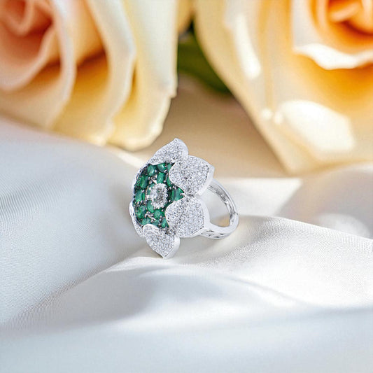 Diamond Floral Ring