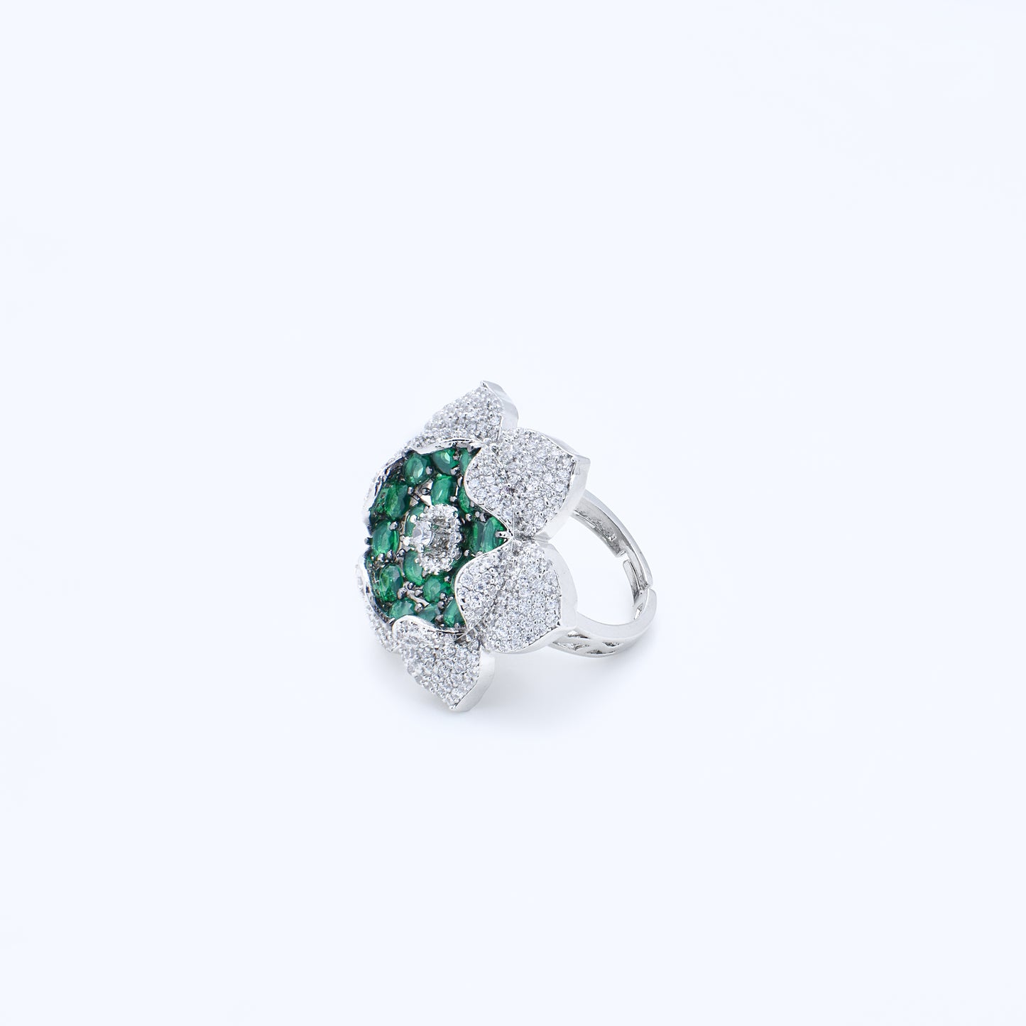 Diamond Floral Ring