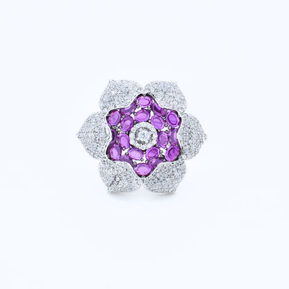 Diamond Floral Ring