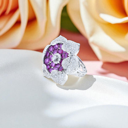 Diamond Floral Ring