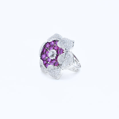 Diamond Floral Ring