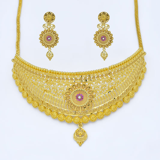Royal Radiance Gold-Plated Choker Set