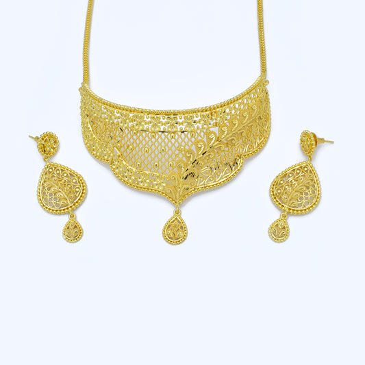 Majestic Grace Gold-Plated Choker Set