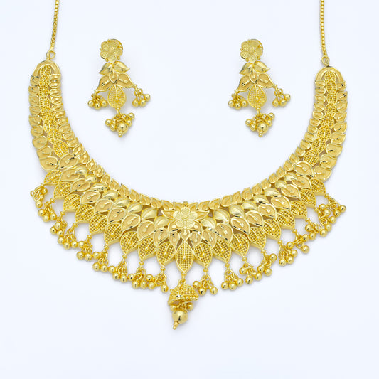 Royal Gold Leaf Choker Set