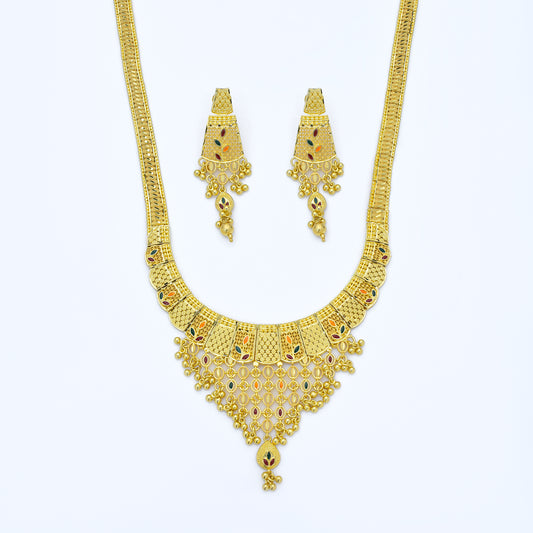 Regal Filigree Gold Necklace Set