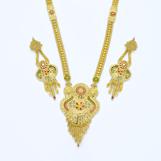 Floral Majesty Gold Necklace Set