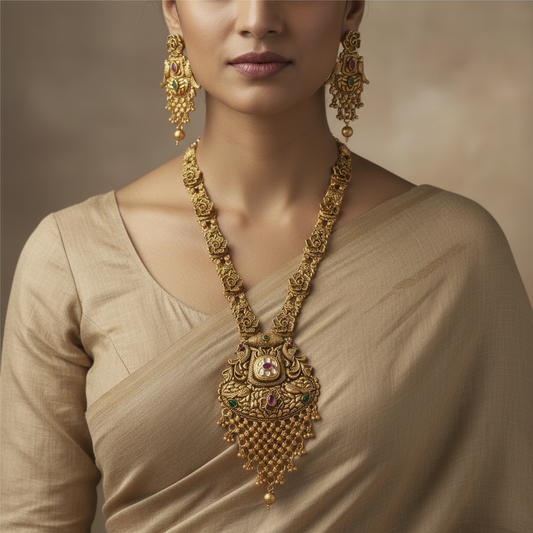 Radiant Antique Long Necklace Set