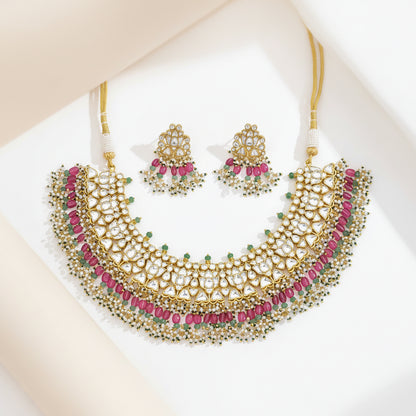 Majestic Glow Kundan Necklace Set