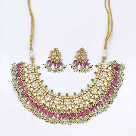 Majestic Glow Kundan Necklace Set