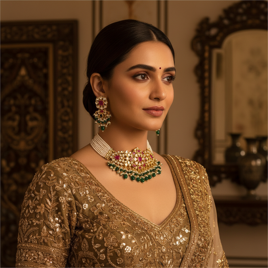 Royal Grace Kundan Necklace Set
