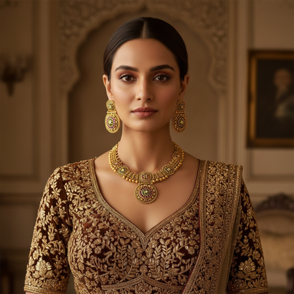 Lustrous Antique Necklace Set