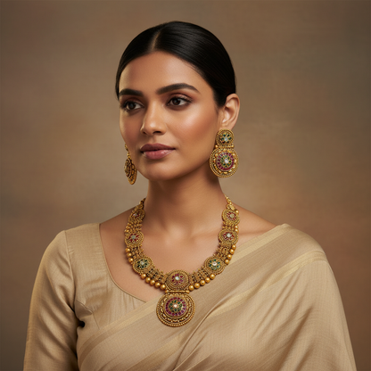 Lustrous Antique Necklace Set