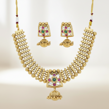 Elegant Antique Gold Necklace Set
