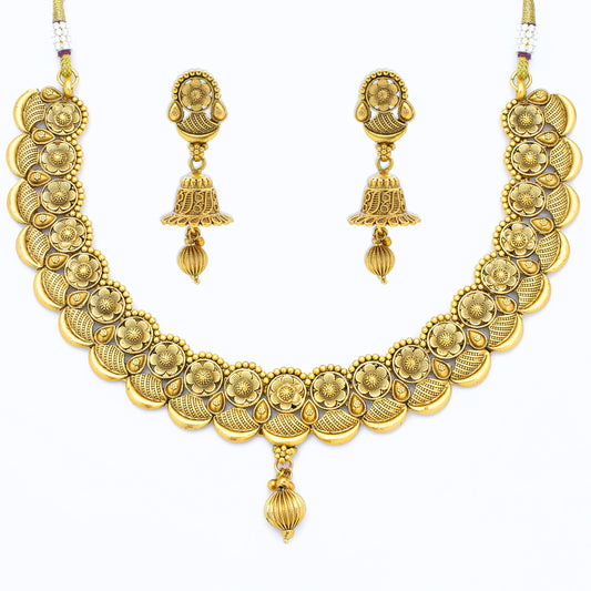 Majestic Antique Gold Necklace Set