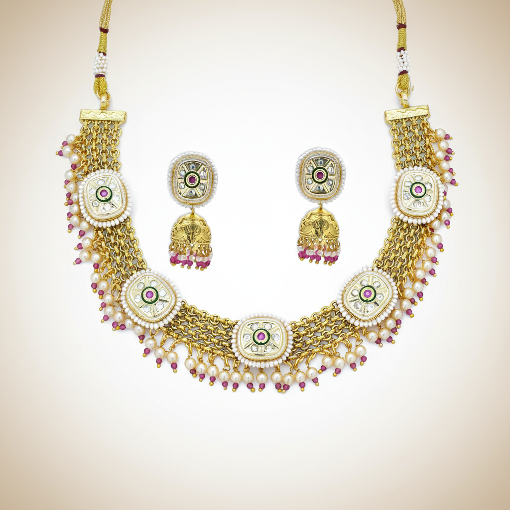 Majestic Glow Antique Necklace Set