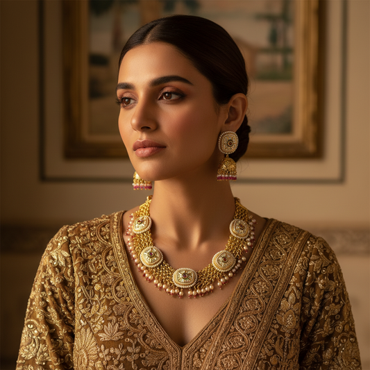 Majestic Glow Antique Necklace Set