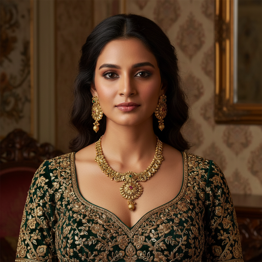 Vintage Antique Gold Necklace Set
