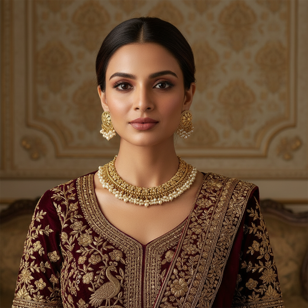 Heritage Antique Gold Necklace Set