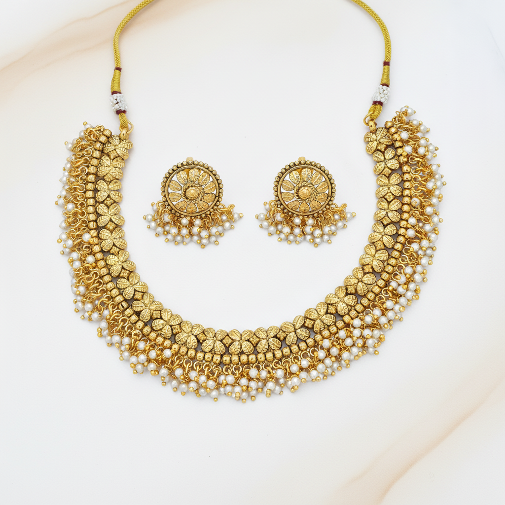 Heritage Antique Gold Necklace Set
