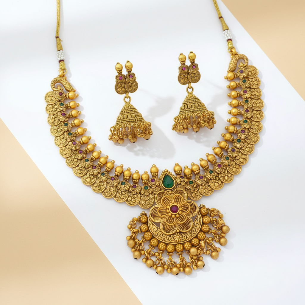 Vintage Charm Antique Necklace Set