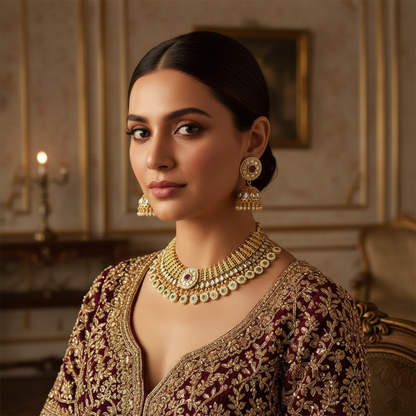 Heavy Antique Necklace Set