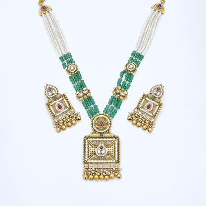 Pearl White Rajasthani Necklace