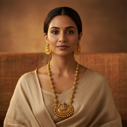 Divine Lakshmi Temple Necklace Set