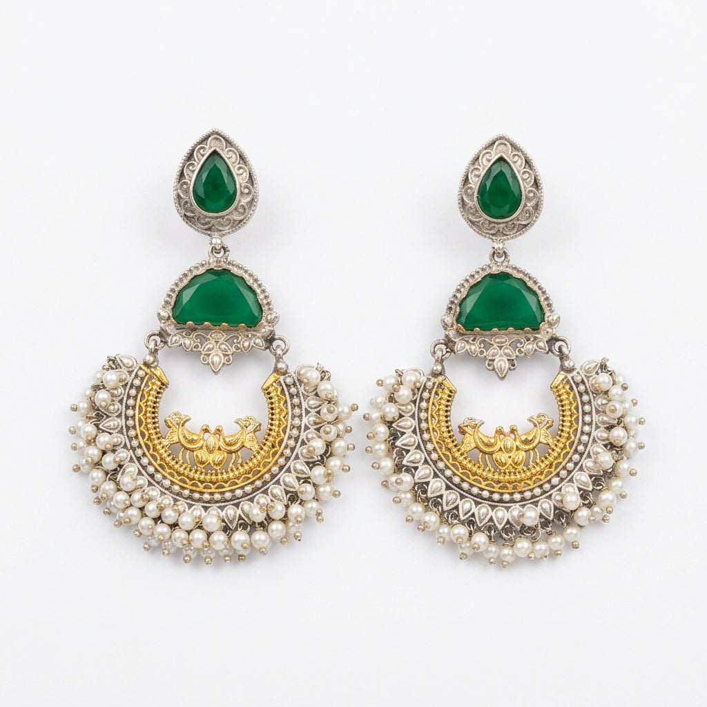 Oxidised Earring