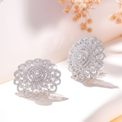 Ethereal Bloom Diamond Studs