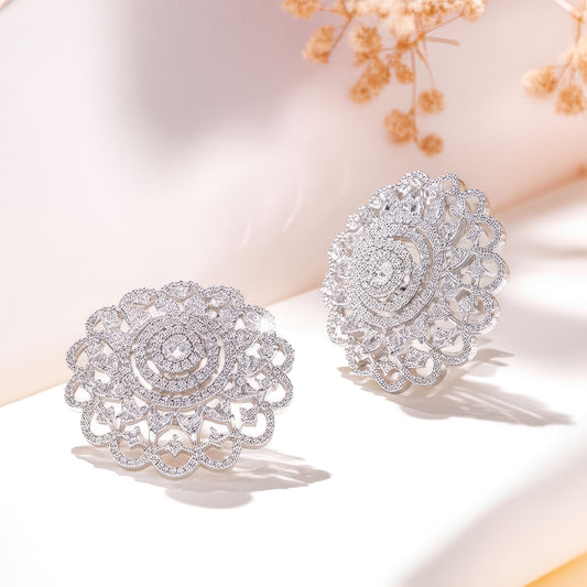 Ethereal Bloom Diamond Studs