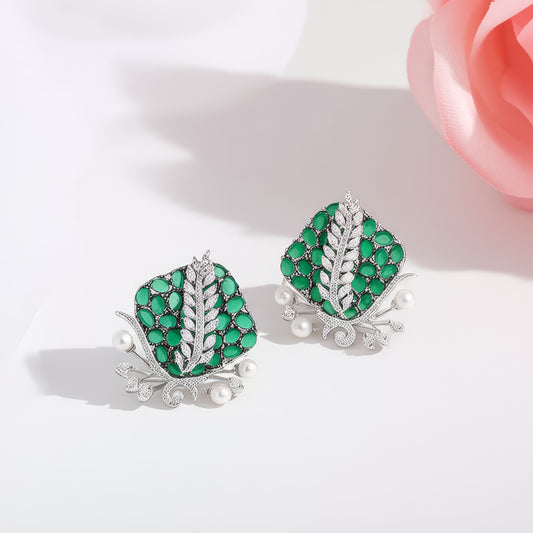 Verdant Grace Stud Earrings