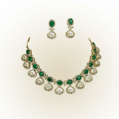 Polki and Emerald Necklace set