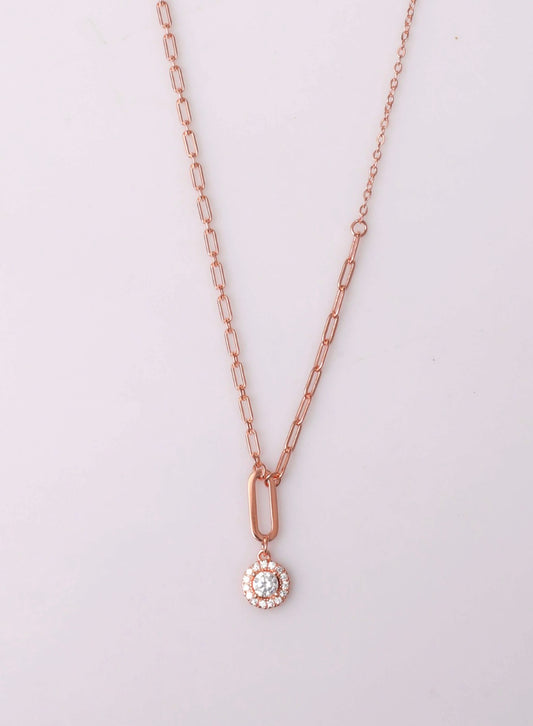 92.5 rose gold silver chain