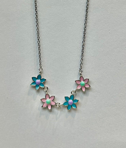 Floral Candy Pop 92.5 Silver Chain Pendant