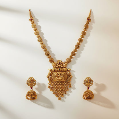 Temple long Necklace Set