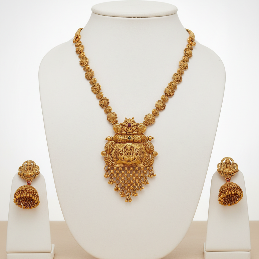 Temple long Necklace Set